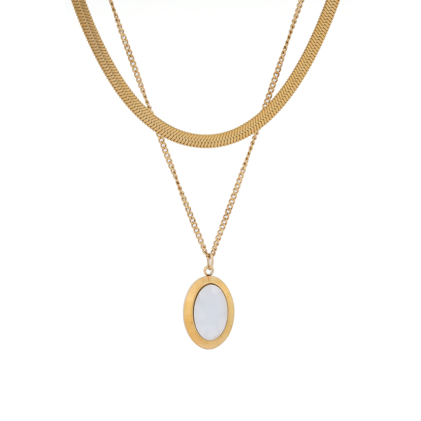 Royal Bloom Oval Pendent
