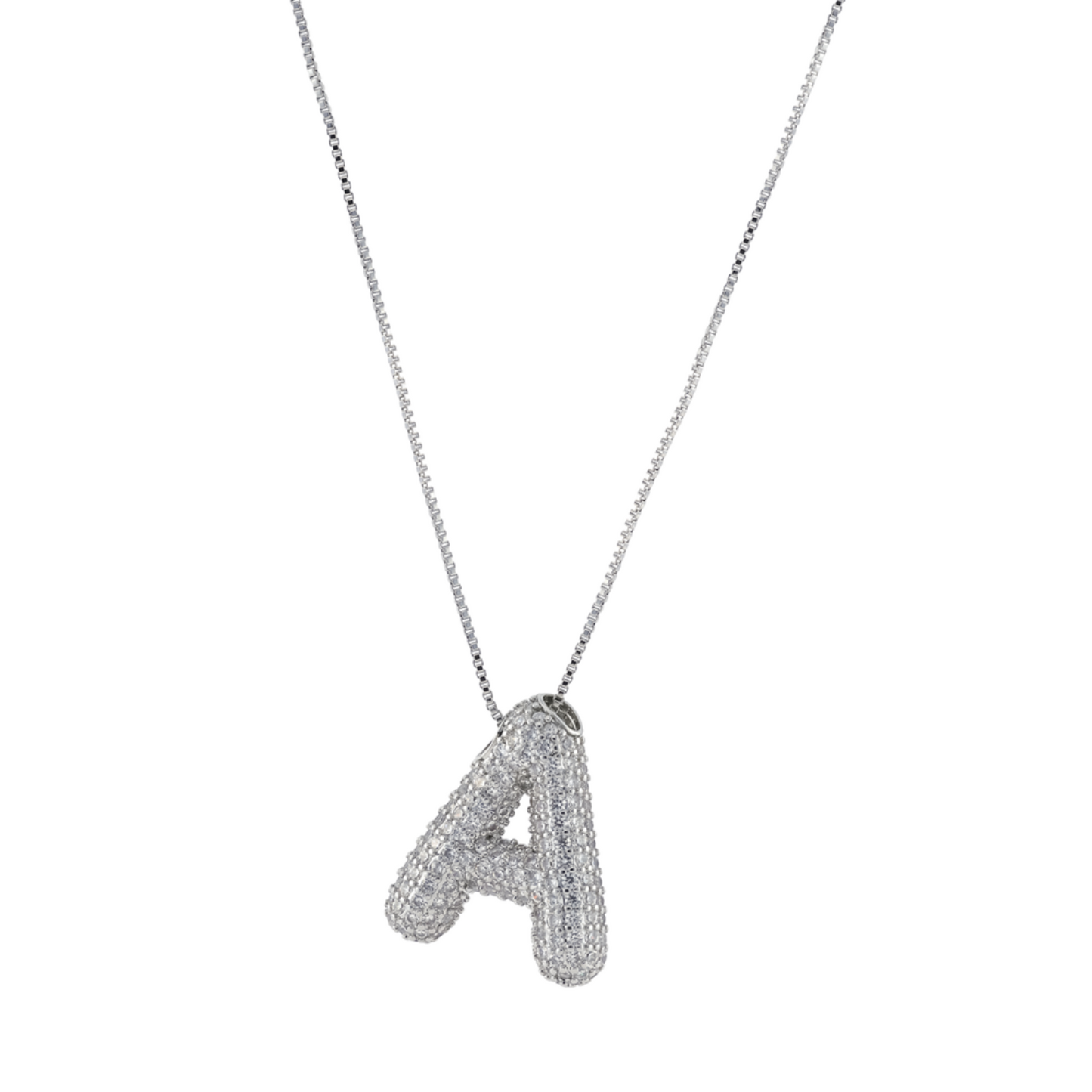 Golden and Silver Grace Initial 'A' Pendant Chain