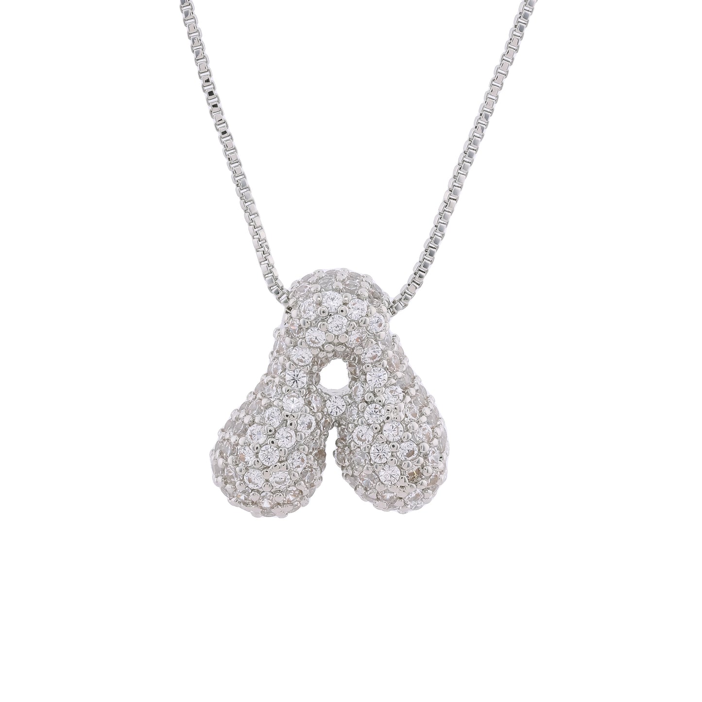 Golden and Silver Grace Initial 'A' Pendant Chain